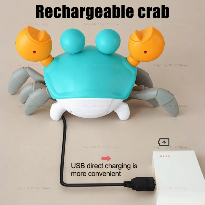 ของเล่นปูคลาน ของเล่นเต้นเดินเคลื่อนไหวได้ ของเล่นเสริมพัฒนาการสำหรับเด็กทารก ปูมีเสียงเพลง ของเล่นเด็กเล็ก ของขวัญสำหรับเด็กวัยเตาะแตะ