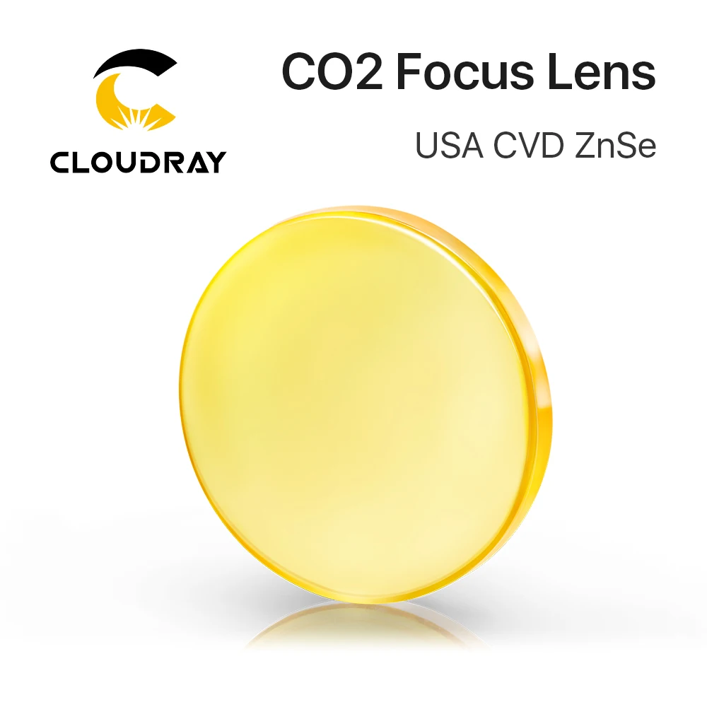 Cloudray Focus Lens USA CVD ZnSe DIA 20mm FL 50.8 63.5 101.6 mm for 0-200W CO2 Laser Engraving Cutting Machine