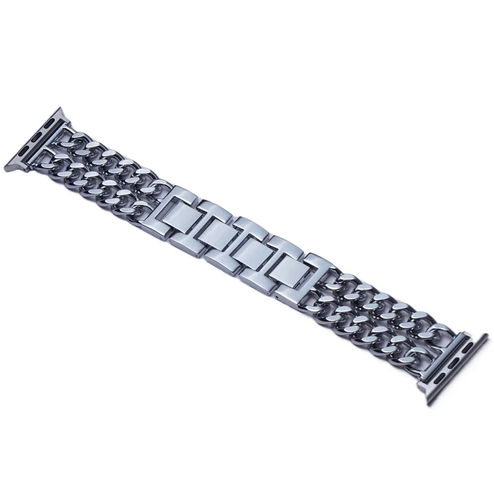 AZMAX pulsera de cadena de eslabones para mujer para Apple Watch Ultra 1/2 49mm banda 46mm 40mm 45mm 44mm 41mm 42mm para la serie Iwatch