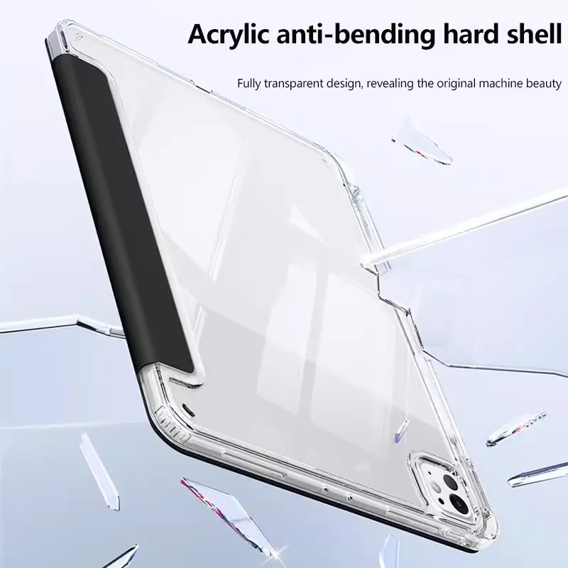 Coque en Acrylique Transparente Déformable et Pliable en Y, pour iPad Pro 11 2024 5ème Air 11 6 13 5 4 3Pro 2 1 Pro13 10ème 10.9 10.2 9.7