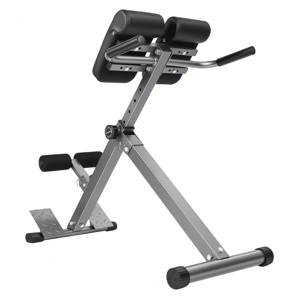 Foldable Adjustable Roman Chair, 8-Level Hyperextension Back Extension Bench, 330Lbs Capacity, Home Gym Workout Machine