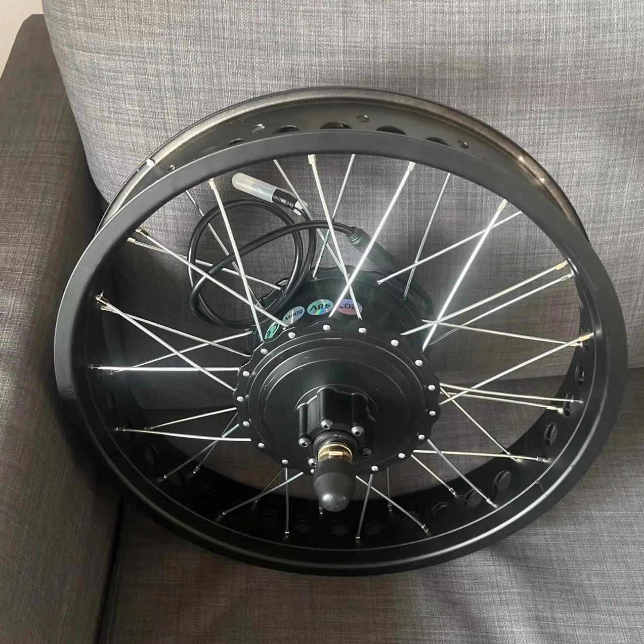 Fat Tire Schneefahrrad Wasserdichtes Umrüstset 750W 500W 36V48V Hinterradnabenmotor KT LCD8HU Display KT Sinuswellen-Controller