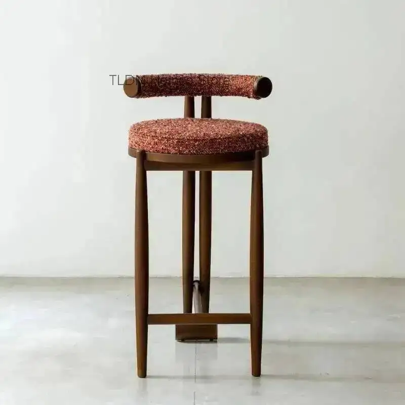 

Designer Bar Brown Nordic Wooden Bar Ergonomic De Stools Legs Sturdy Unique Sillas Stools Comedor Commercial Dining Furniture