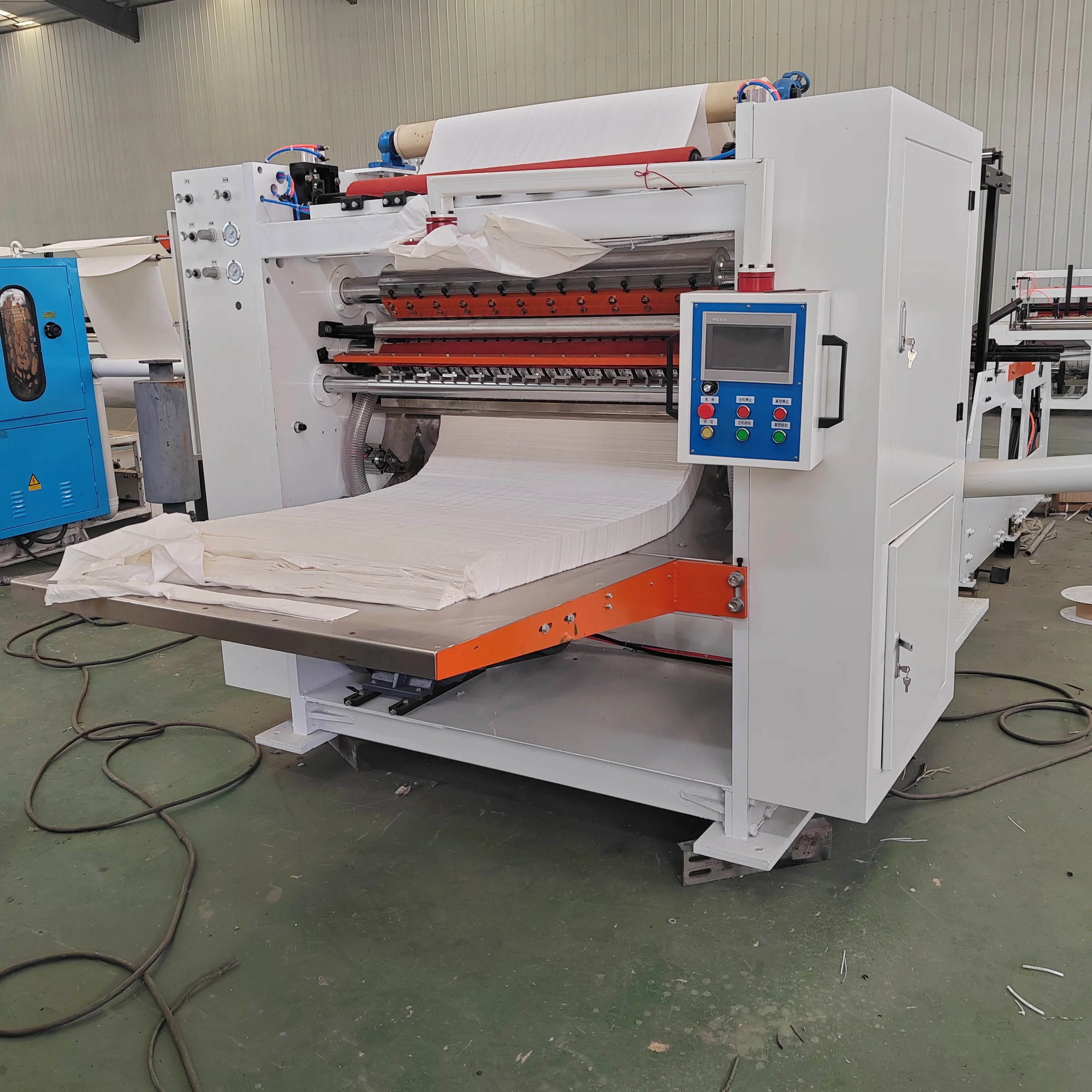Paper Towel Embossing Folding Machine Semi Automatic Tissue Paper Production Line Small Portable Facial Tissue Machine