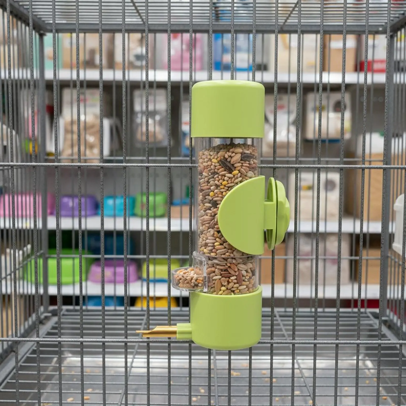 Voederbak voor het scheiden van zaden Spatbestendig Geen rommel Vogelvoederbak Dierbenodigdheden Eenvoudig te installeren