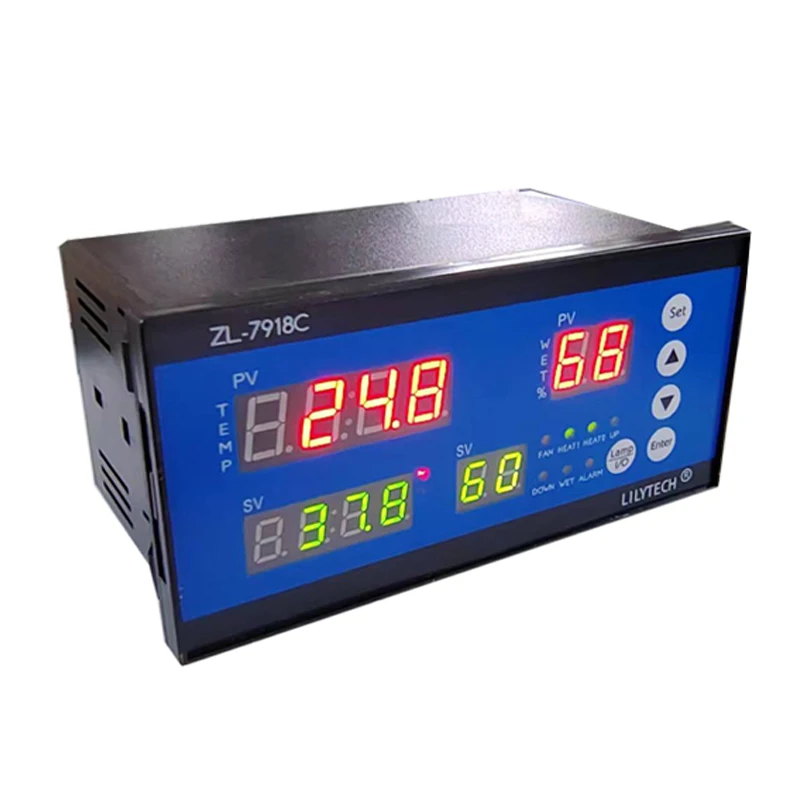 ZL-7918C, Egg Incubator Controller, Fahrenheit Incubator Controller, Temperature and Humidity Controller for Incubator, Lilytech