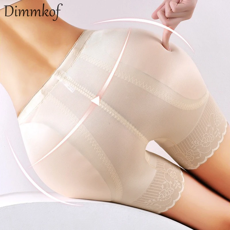 Dimmkof Removable Hip Cushion Lace Shapewears Women's Butt Lifter Thigh Slimming Panties Body Shaper High Elasticity Underwears