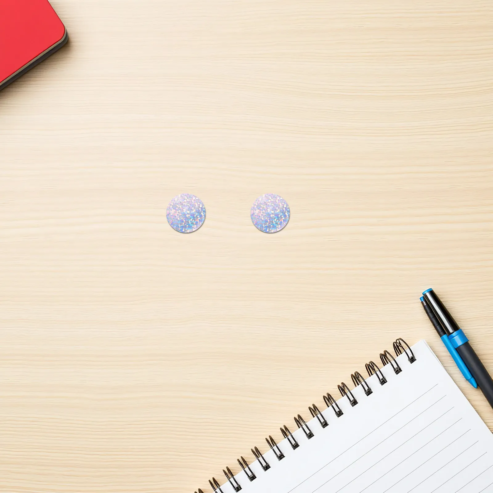 

5 Rolls Glossy Holographic Circular Stickers 1 Inch Weather Resistant Round Label Seals for Packaging Sealing Thank You Labels