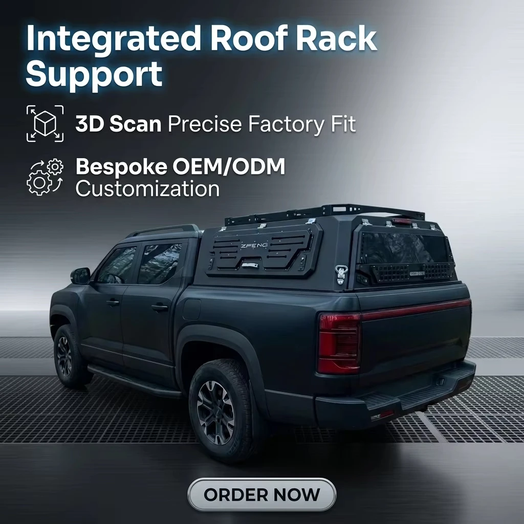 Professional Modular Aluminum Pickup Canopy for  Shark 6 2024+  F150 Heavy Duty Waterproof Knockdown Truck Bed Topper Ute