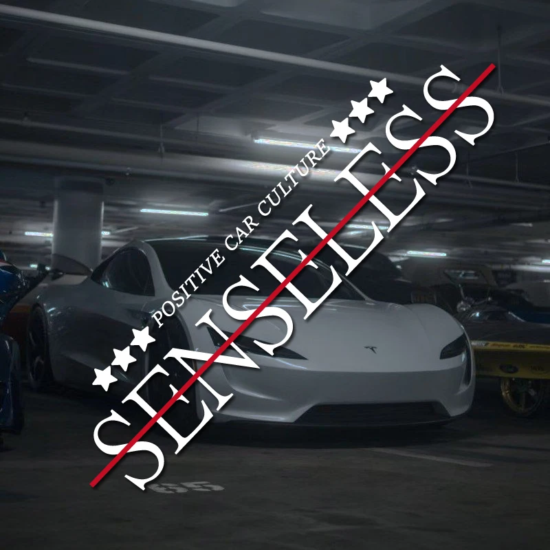 ”Senseless “Personality Stickers Positive CAR Club High-Quality Waterproof Durable Car Decorations