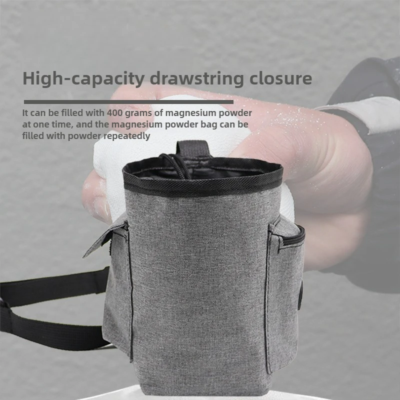 

Outdoor mountaineering and rock climbing dry hand powder waist bag gymnastics anti slip powder storage bag magnesium powder bag