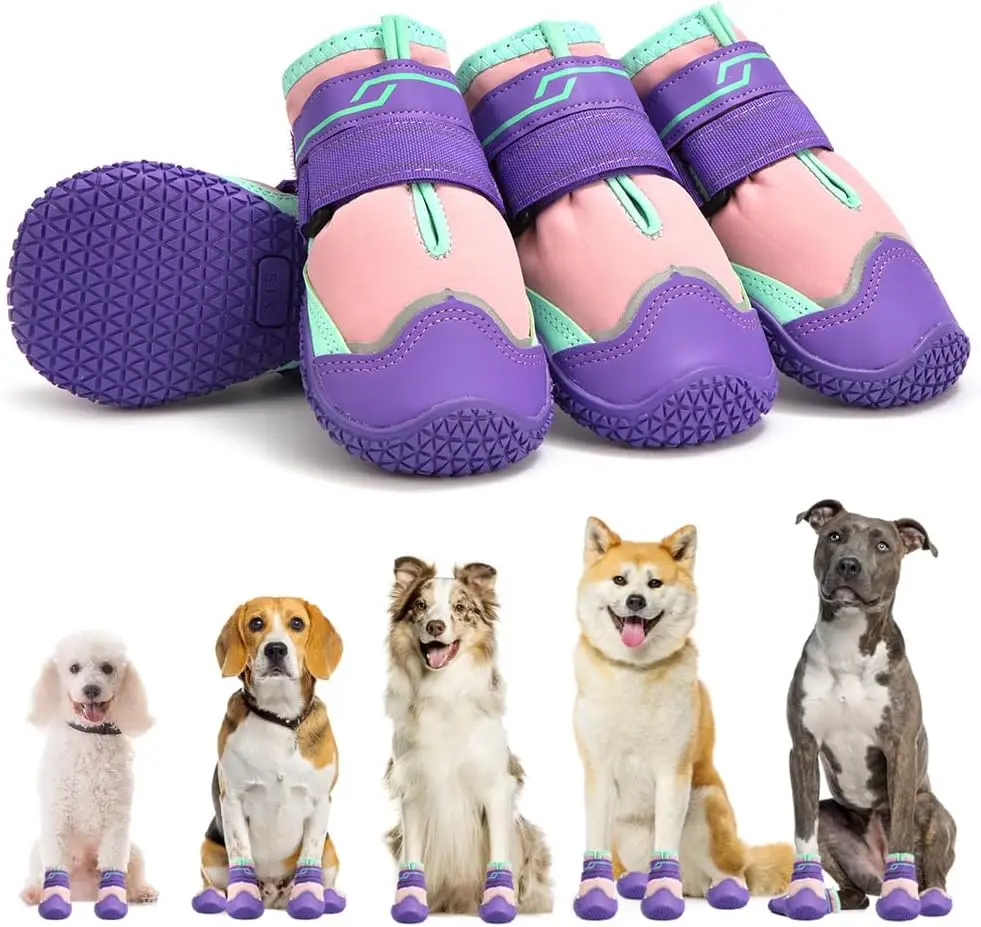 

Dog Shoes for Anti-Slip Dog Boots&Paw Protectors for Hot Pavement Waterproof Dog Booties for Rainy Day Summer Winter Snowy Day