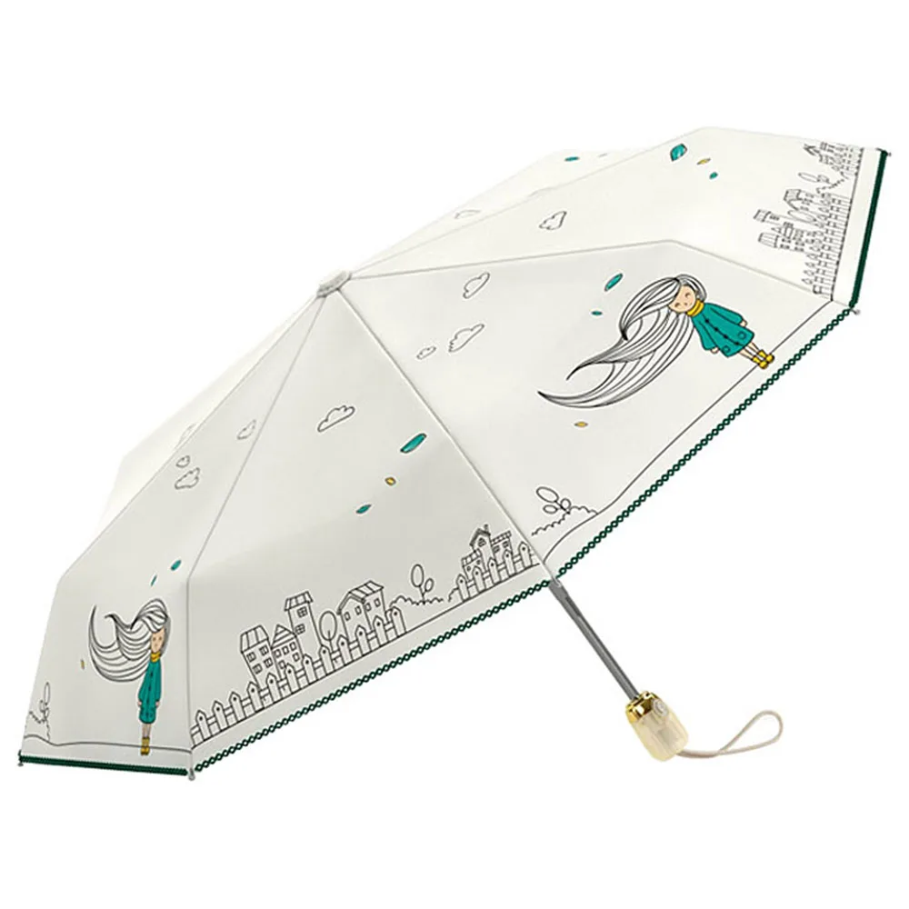 OLYCAT Anti UV Sun Umbrella Rain Women Automatic Folding Cute Girl Umbrellas Waterproof Brand Korean Style Cartoon 8K Parasol