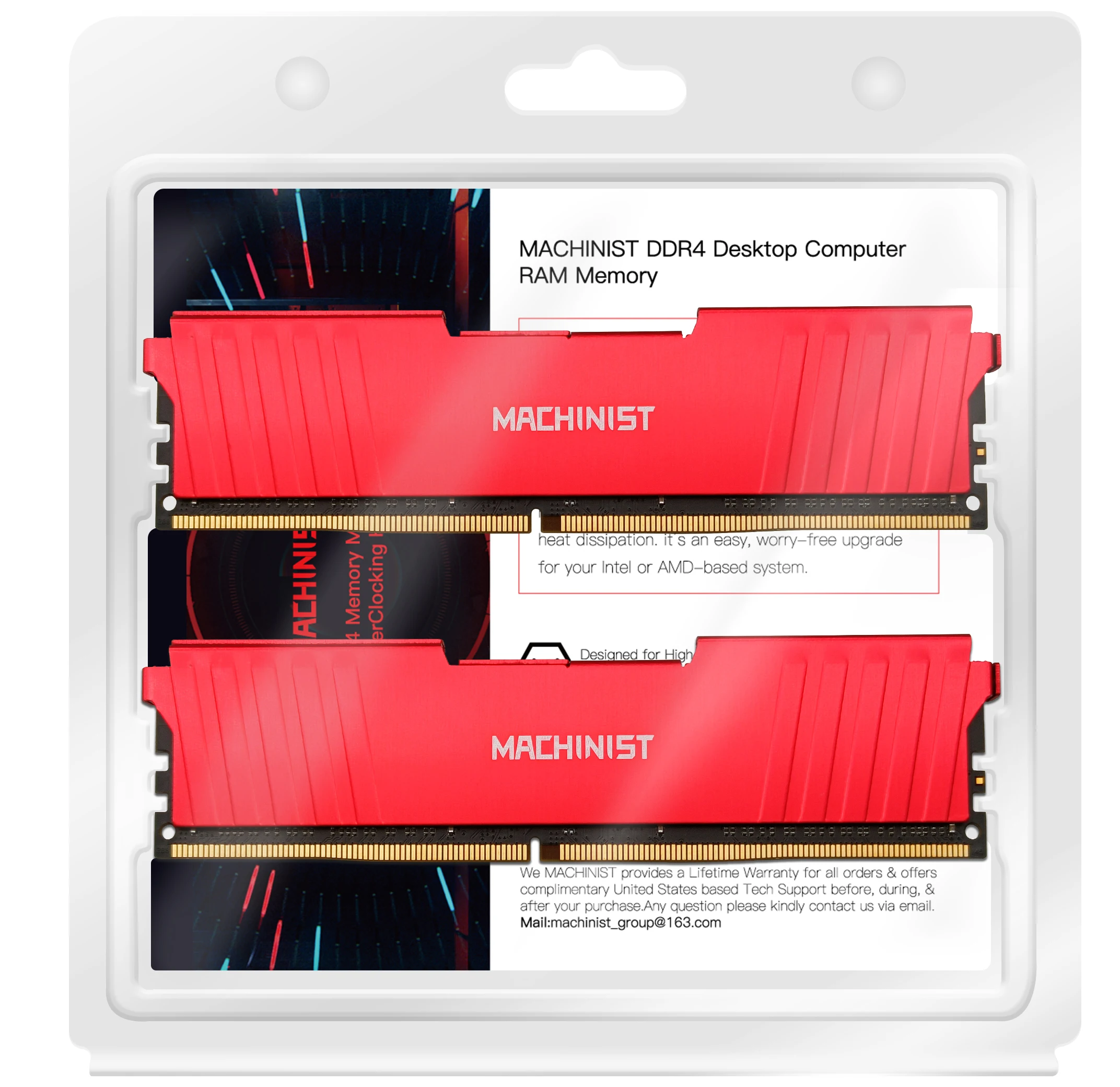 MACHINIST DDR4 RAM 8GB 16GB 2133HMz 2666HMz 3200mhz Desktop Memory with Heat Sink DDR4 RAM PC DIMM for all motherboards image 5