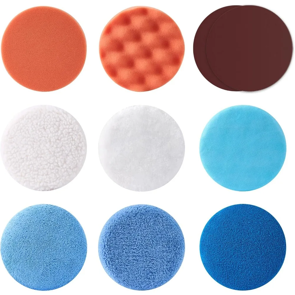 

Saker Cordless Buffing Bonnet Pad - 6 Inch 10PCS Polishing Kit for Car Detailing, incl. Sponge for Waxers and Polisher, (X28214)