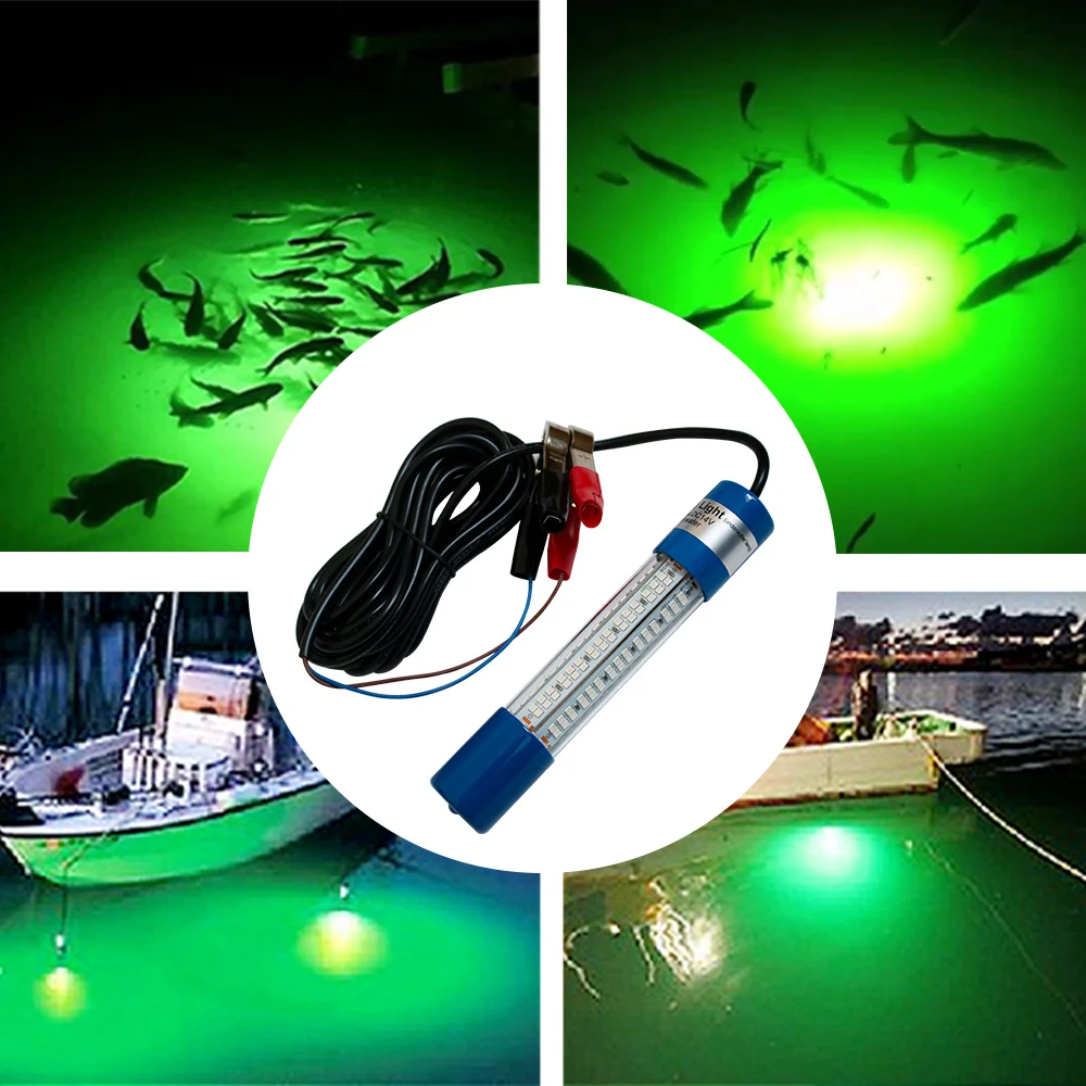 Best Price 8W IP68 Wear-resistanting LED Fishing Light Underwater Fish Finder Lamp Ce DC 12V Fishing Lights 70 Green -25 - 25 5M