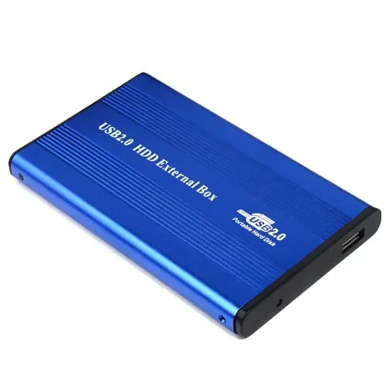 2.5インチUSB2.0ハードドライブエンクロージャ、LEDライト付き外付けモバイルハードドライブケースIDE HDD、デスクトップコンピュータに最適