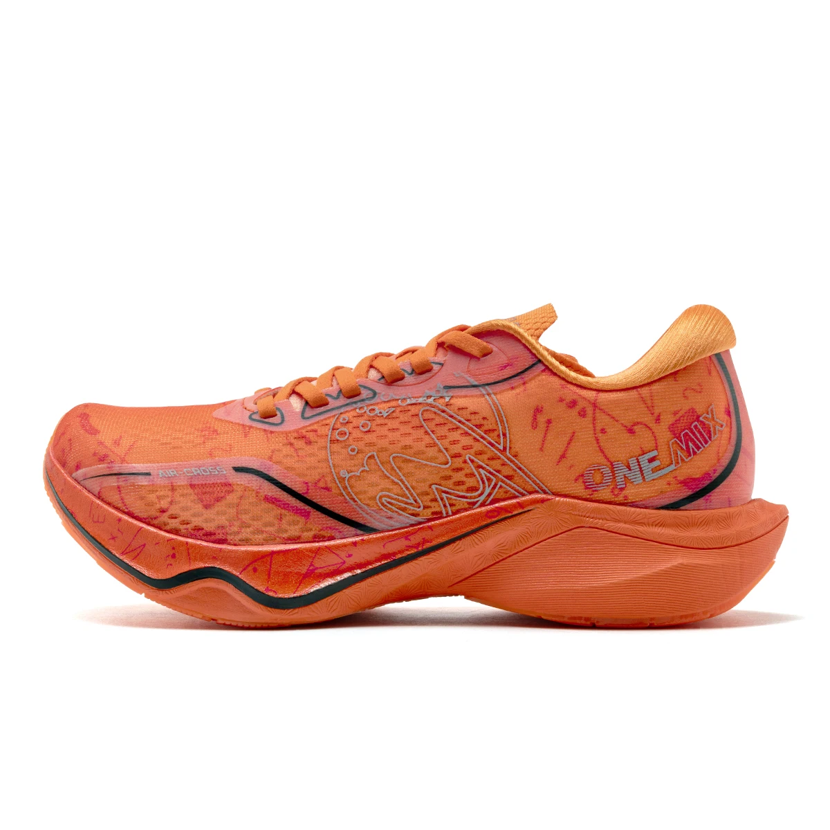 ONEMIX Herren Carbon-Laufschuhe Stoßdämpfend Hochelastisch Atmungsaktive Sportschuhe für Umfassendes Training – Detail 2