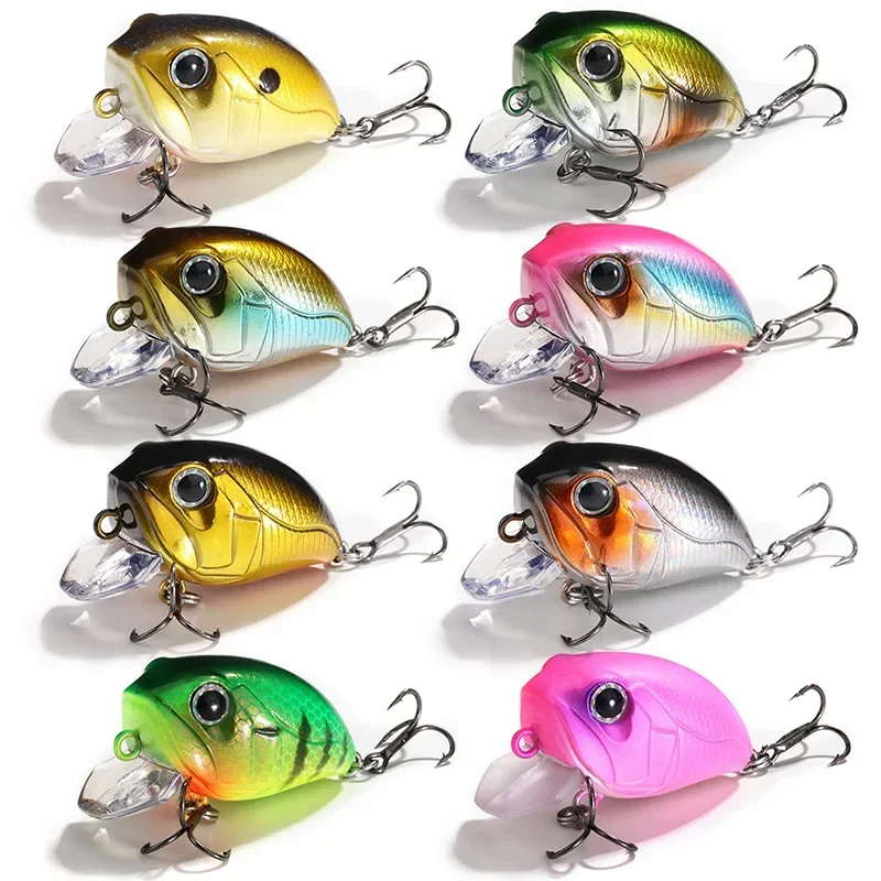 8g 40mm Crankbait Wobblers Fishing Lure 40mm 8g Artificial Bait Hard Fishing Cranks Floating Shallow Luya Bait Fishing Supplies