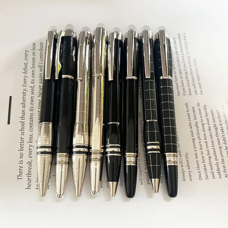 إصدار محدود MB الراتنج الأسود رقعة الشطرنج كريستال ستار رولربال جل قلم حبر جاف تصميم فريد من نوعه رمز سلسلة المكتب NDL33966L #2