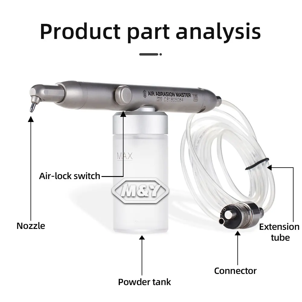 de ntal Aluminum Oxide Air Polisher Wear Micro Etching Machine Sand Blast Sand Blast Machine Teeth Polishing Air Prophy 4 Hole