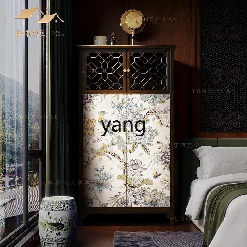 CX solid wood storage wardrobe living room sofa next to home bedroom high cabinet