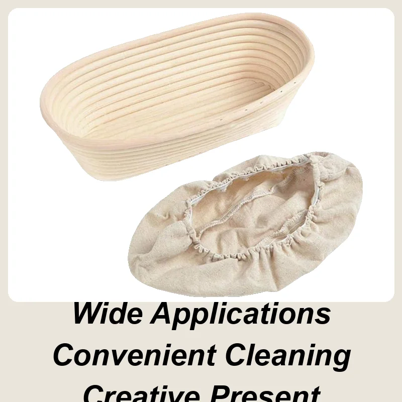 

Oval Bread Proofing Bowls With Liner Sourdough Rattan Proofing Basket Woven Dough Fermentation Bowl Bread Making Tools