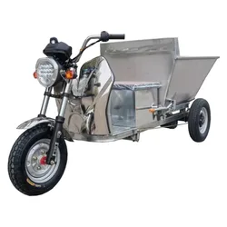 Stainless Steel Electric Dump Truck With Powerful Motor Corrosion Resistant Three-Wheel Dumper Tricycle