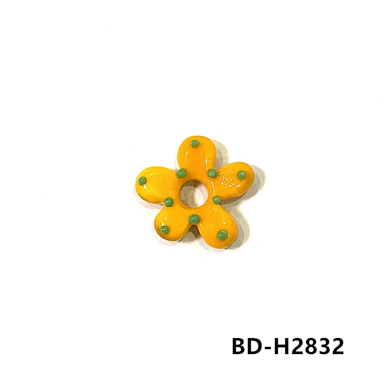 2Stück Dopamine farbige hohle Blumen Glasperlen INS Mini Blumen Charm Anhänger DIY Handgemachte Schmuckzubehör Bastelzubehör für Handwerker Perfektes Feiertagsgeschenk zur Armbänder Halsketten Herstellung – Detail 35