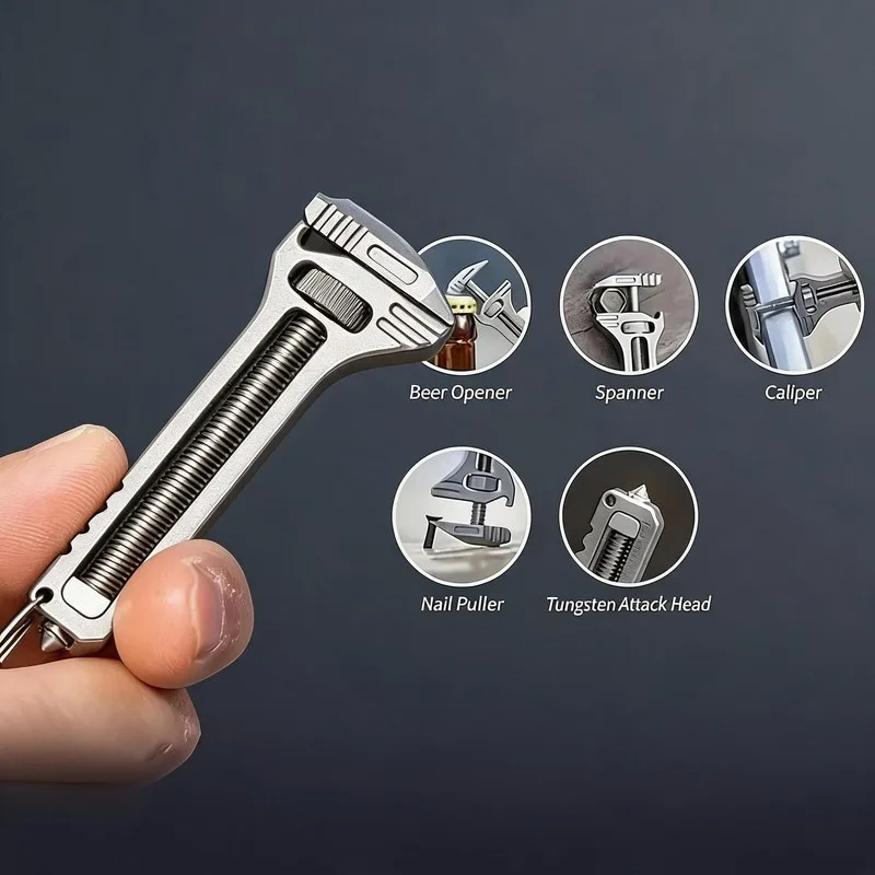 1PC EDC Multi-Tool Key Ring Chain Pocket Knife Compact Portable Tool Camping Survival Kit Multi-Tool Screwdriver Multi-Tool