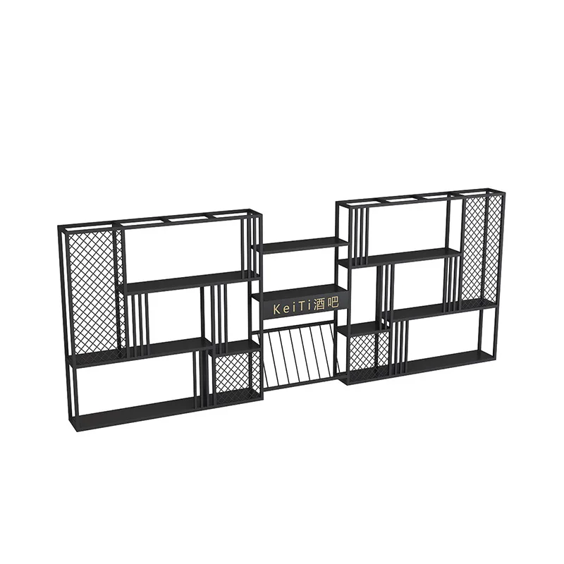 

Wall-mounted bar dining bar Wall-mounted red wine and foreign wine luminous display Restaurant wine display rack