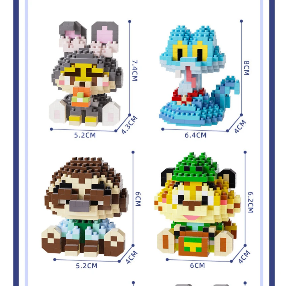 Zootopia Judy Hopps Nick Wilde Blind Box Series Anime Character Ornament DIY LEGO Micro-particle Figurines 3D Building Toys