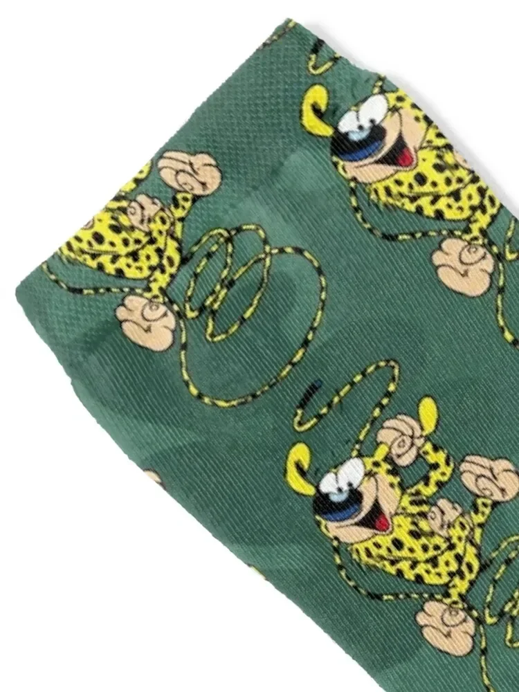 Marsupilami - Spring - Shades of green Socks Christmas Novelties cotton Mens Socks Women's