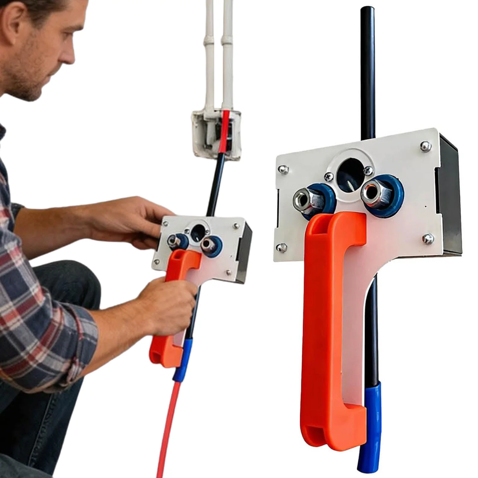 

Efficient Wire Puller Cable Pulling Tool, Fish Tape Wire Puller for Conduit Wiring, 0.3inch Cable Wire Fishing Heavy-Duty Tools