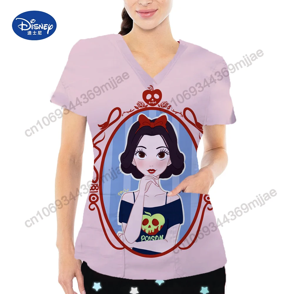 

Disney Pocket V-Neck Women's Clothing Y2k T Shirt for Women T-shirt Female Traf 2023 Woman Graphic Tee Summer Tops Yk2 Crop Top