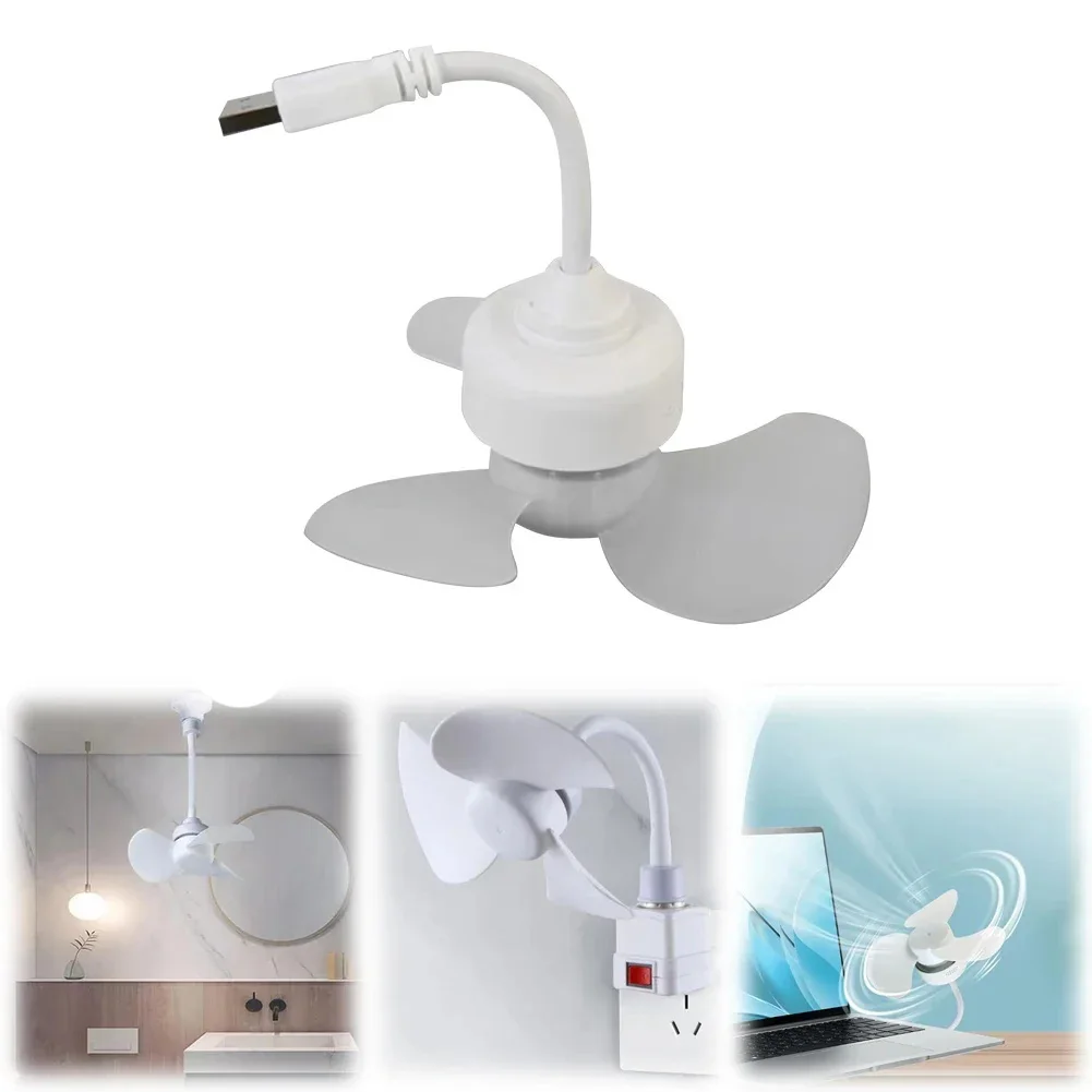 14cm USB Portable Dormitory Fan Quiet Small Fan Suitable For Bed Bedroom USB Flexible Fan Portable Cooling Fan Fanner Part