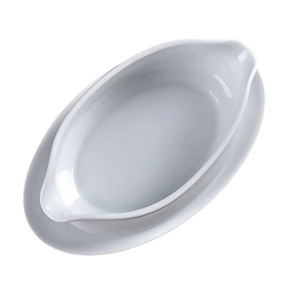 

Ceramic Gravy Sauce Boat Creative Design Convenient Pouring Operation for Afternoon Tea Events Decor Ceramic Gravy Boat