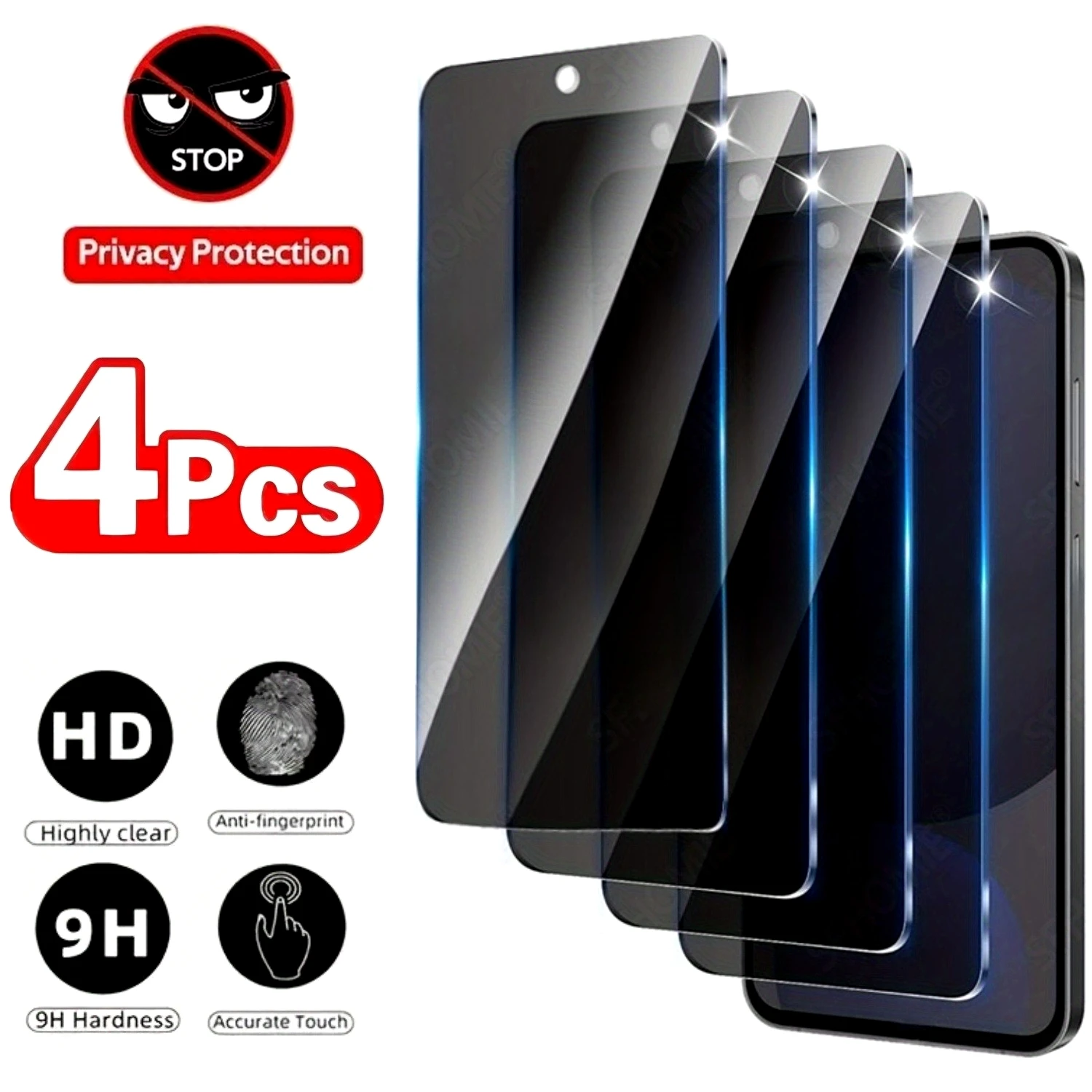 

4Pcs Anti Spy Tempered Glass for Samsung Galaxy S25 S24 Ultra S23 S22 S21 Plus S25 Edge S24 S23 FE Full Cover Screen Protector