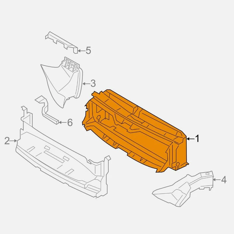 SAIQINGSP Front Radiator Air Guide Duct Channel For BMW F32 F33 F36 2014-2020 51747290610