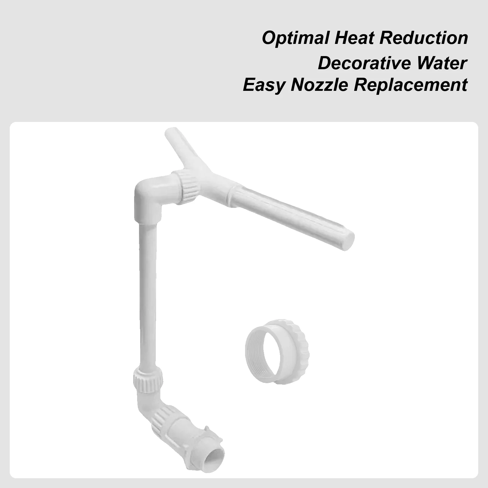 

Фонтан для бассейна с двойной головкой, наземный фонтан для бассейна, регулируемый на 360 градусов адаптер, насос, охлаждающий спрей, эстетический для террасы для отдыха
