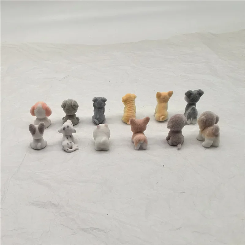 5-50 pçs reunido filhote de cachorro cão figura 2.5cm bonito desgrenhado modelo coleção corgi samoyedo bolso artificial animal amigo criança brinquedo presente