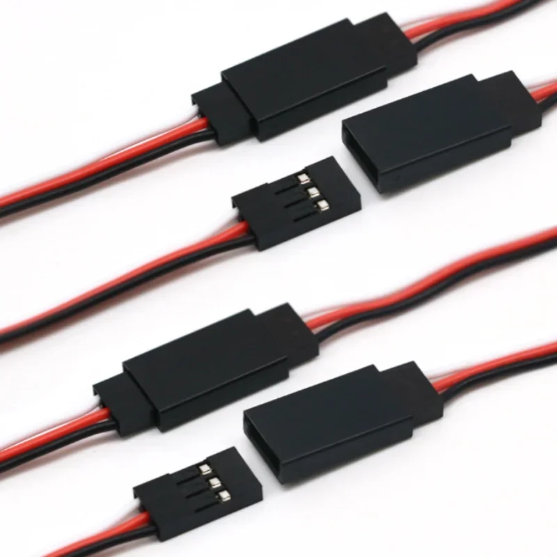 5Pcs 1 to 1 / 1 to 2 / 1 to 3 / 1 to 4 RC Servo Extension Wire Cable Male Female 15/30cm For RC Futaba JR Helicopter Car DIY