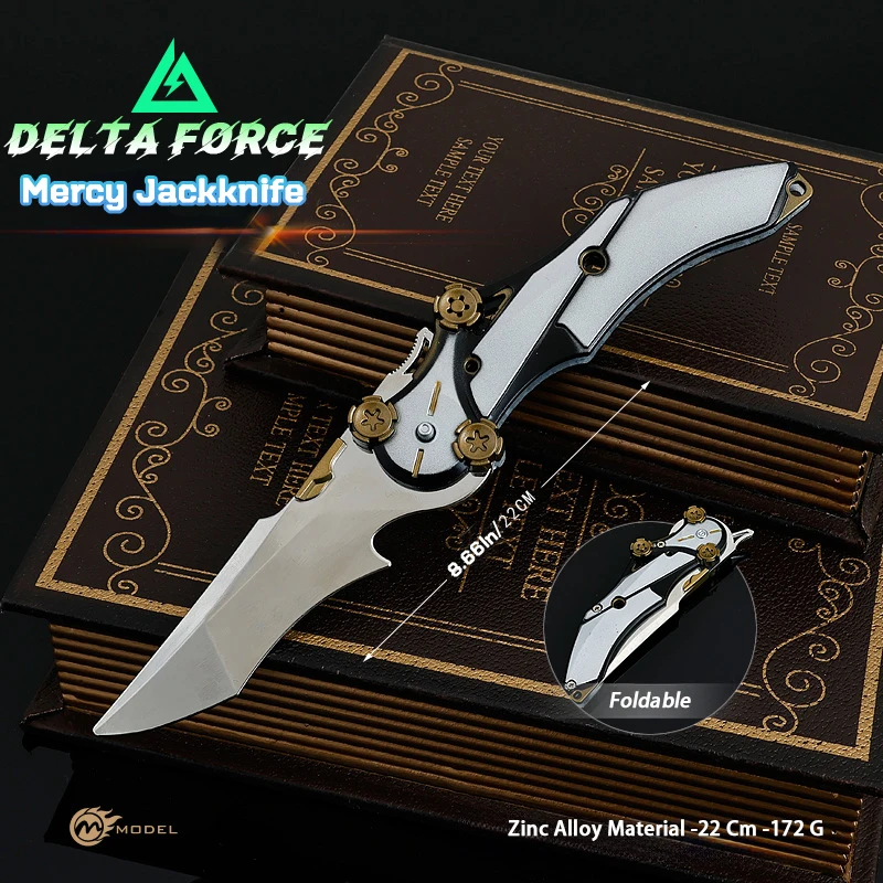 

22cm Arena Breakout Game Weapon Compassionate Knife Game Peripheral Tactical Training Metal Model Ornament Crafts Gift Toys Boys
