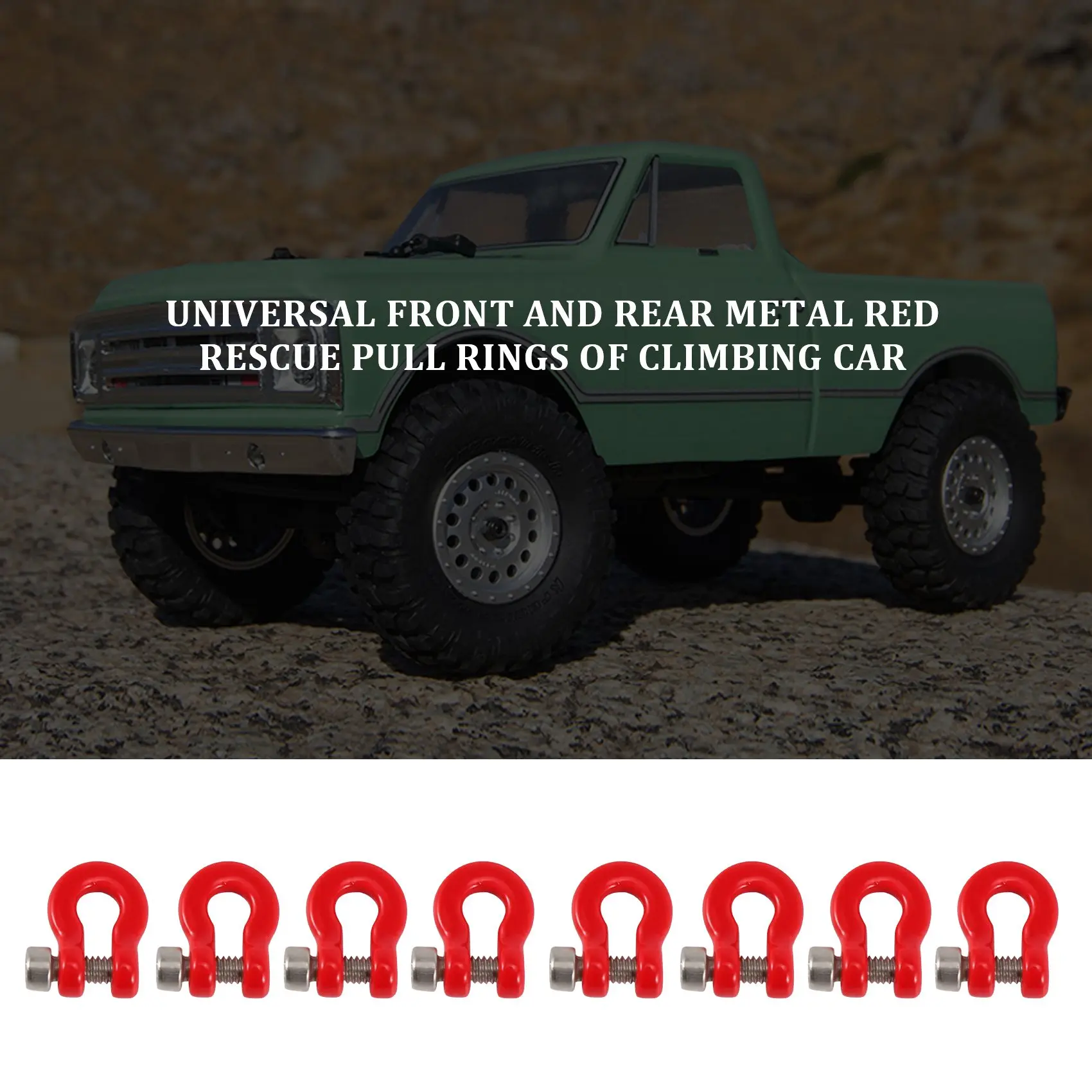 8 ชิ้นโลหะกันชน Trailer Hook Tow Shackle ตะขอกู้ภัยสําหรับ 1/24 RC Crawler รถ Axial SCX24 อะไหล่อัพเกรดอุปกรณ์เสริม