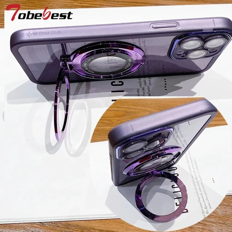 Glitter Crystal Bracelet Magsafe Phone Holder Case For Samsung Galaxy M35 M55 M54 M53 M34 M33 M15 M14 M13 F15 F14 F13 C55 4G 5G