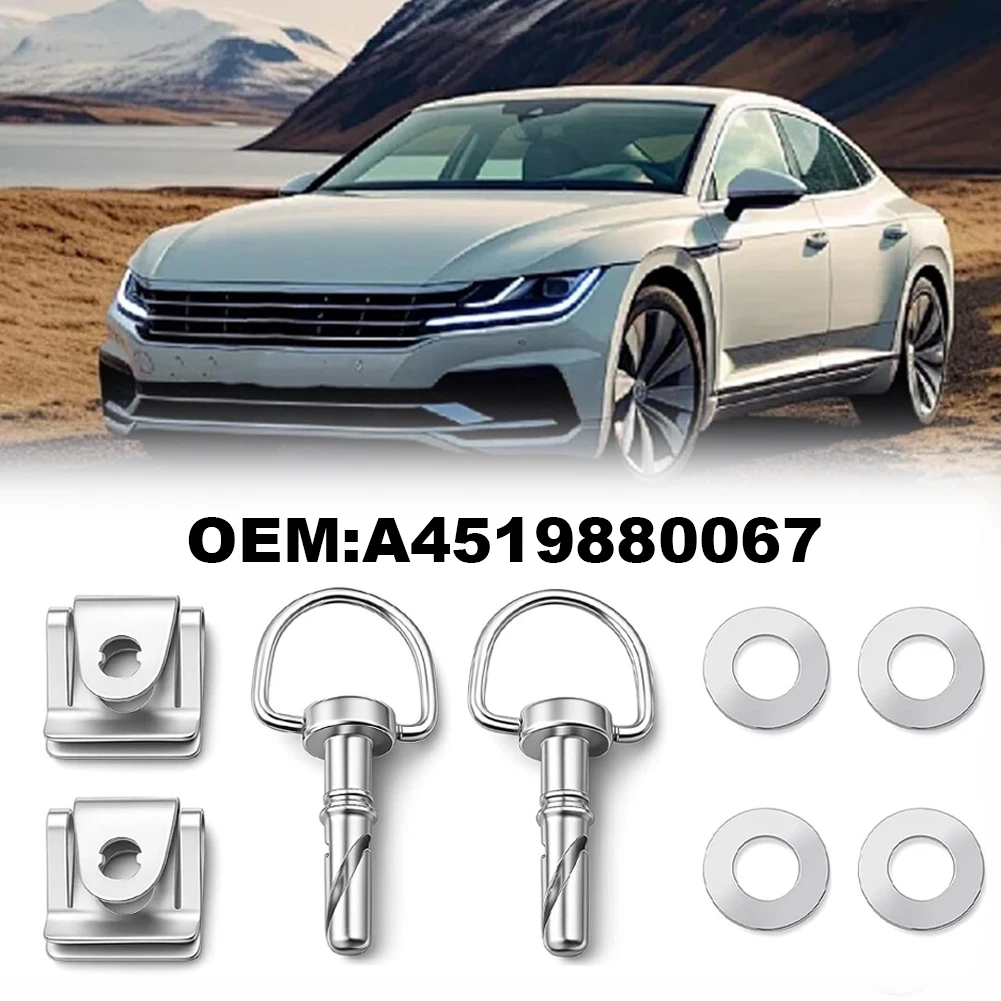 2set Car Engine Hood Fastening Bolt Nut Screws Snap Metal Fasteners A4519880067 For Smart For 451 For Fortwo 2007-2015