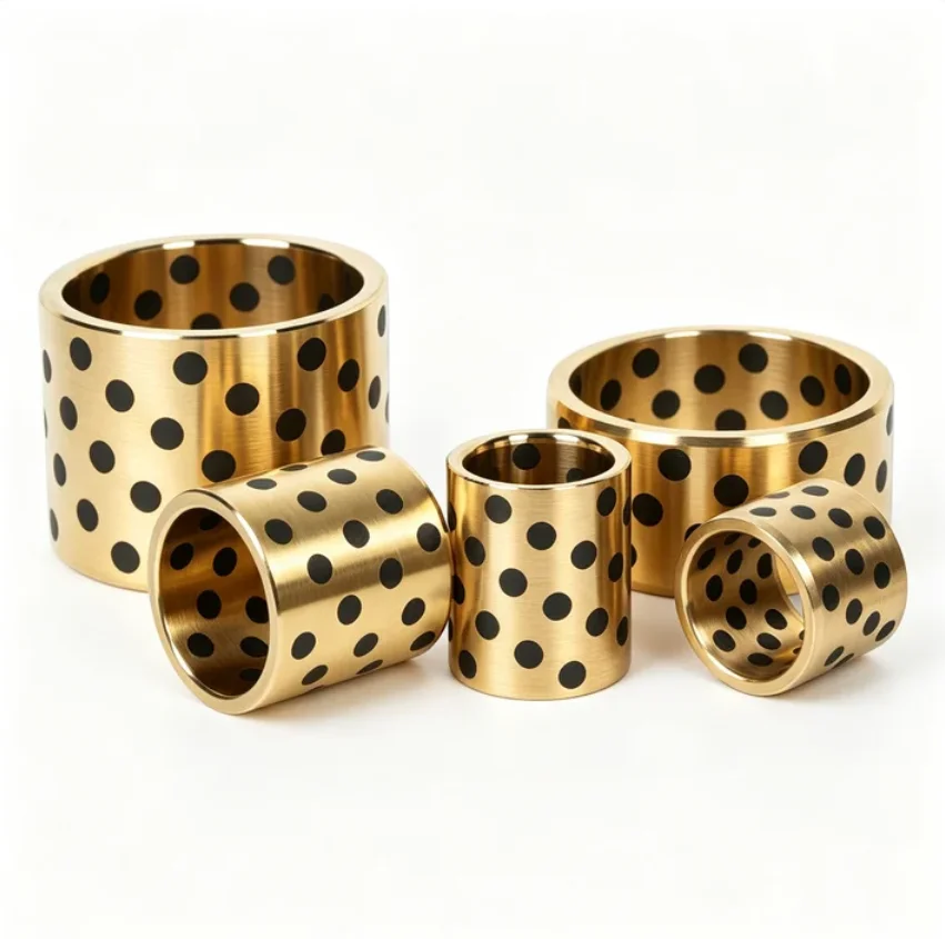 Graphite Copper Bushing M30 Wear-resistant Oil-free Self-lubricating Composite Copper Bushing OD:34-50mm Length:10-130mm