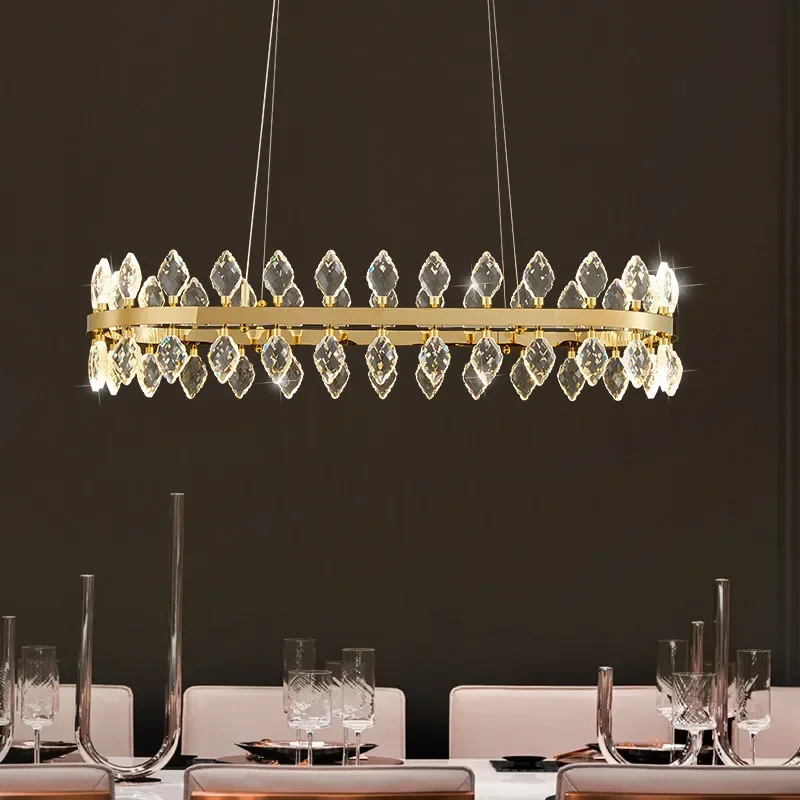 

DORIAN Modern Luxury Crystal Chandelier LED Fashion Art Living Room Restaurant Bedroom Villa Hotel Duplex Building Pendent Lamp
