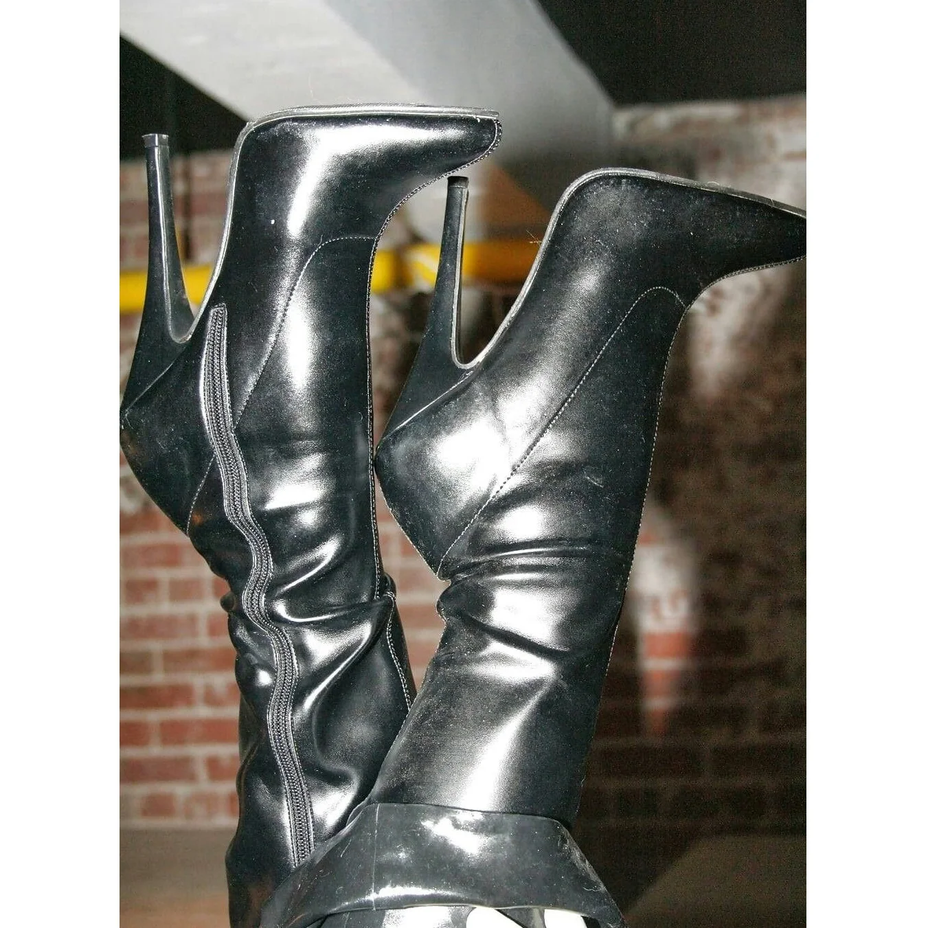 

Black Knee High Matte Boots Thin High Heel Pointed Toe Fashionable Sexy Cool 2025 Summer Big Size Woman Shoes Zapatillas Mujer