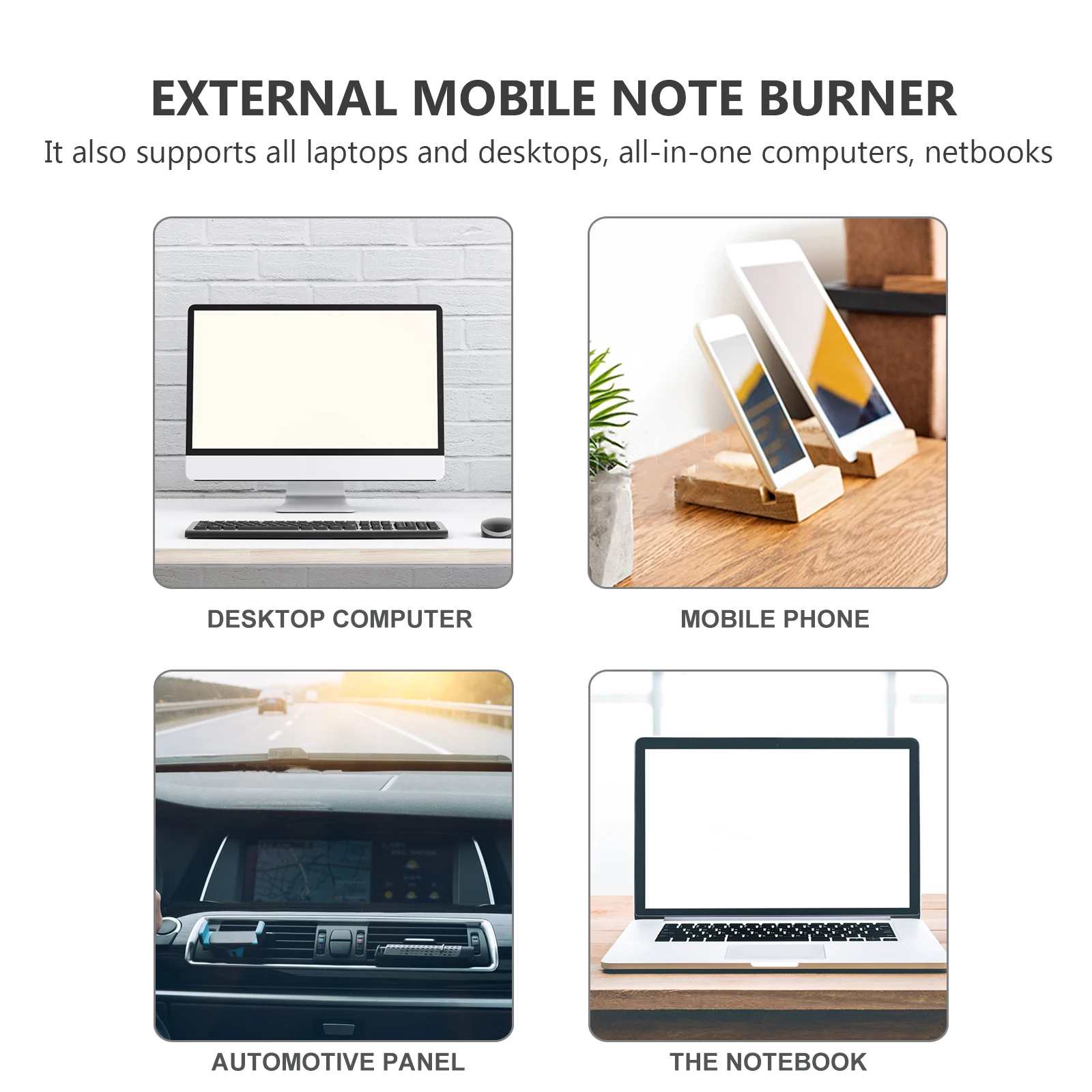 

External DVD Burner for Laptop Desktop USB 2.0 3.0 Type C Portable CD Drive Plug Play No Driver Required Compatible with Windows